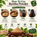 Reetha Powder for Hair | Natural Reetha Powder for Hair Growth, Scalp Cleansing & Shiny Hair